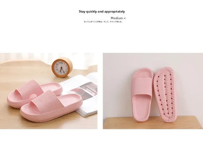 Pantoufles de salle de bain épaisses d'été pour femmes EVA