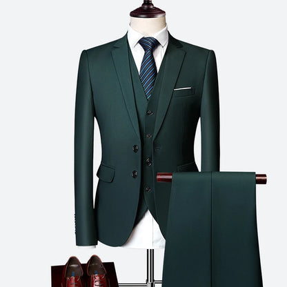 Luxury Men's 3-Piece Slim Fit Wedding Suit