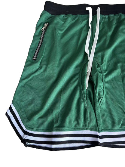Men's Zippered Drawstring Sports Shorts