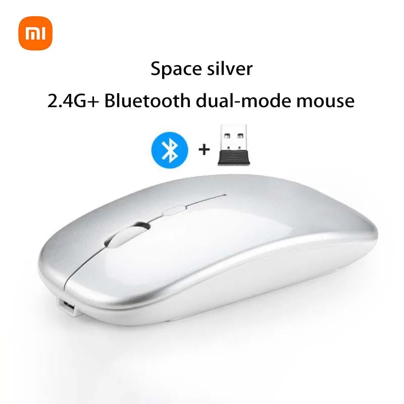 2.4GHz Bluetooth Wireless USB Rechargeable Silence Ergonomics Double Model Mini Portable Mouse