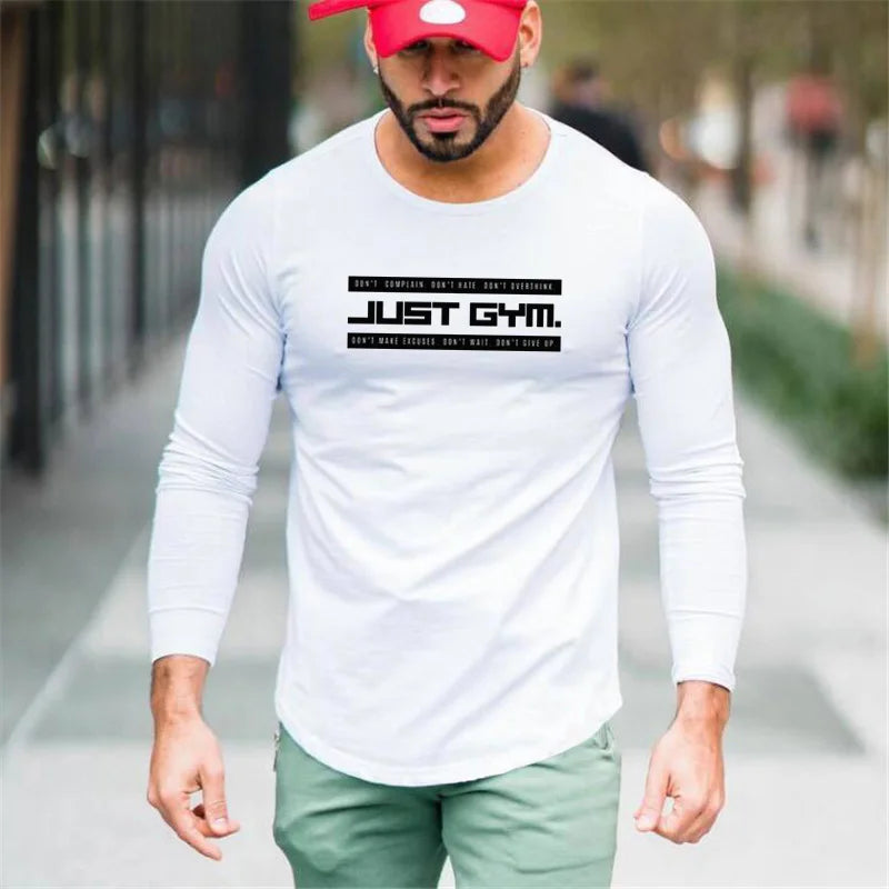 Langarm-Lauf-T-Shirts aus Baumwolle für Herren