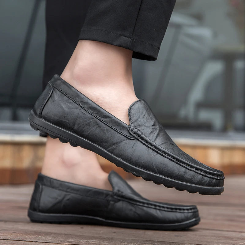 Klassische Komfort-Herren-Loafer aus echtem Leder