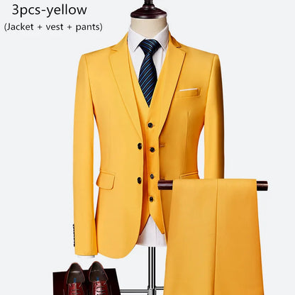 Men's 3-Piece Slim Fit Wedding Suit