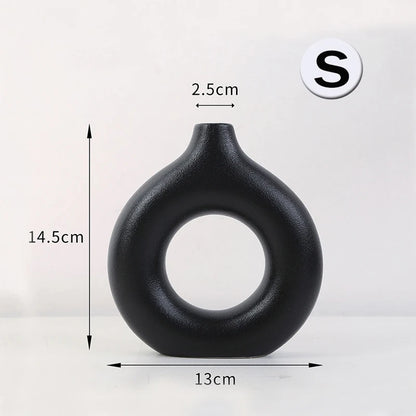 Nordic Style Ceramic Flower Vase Art