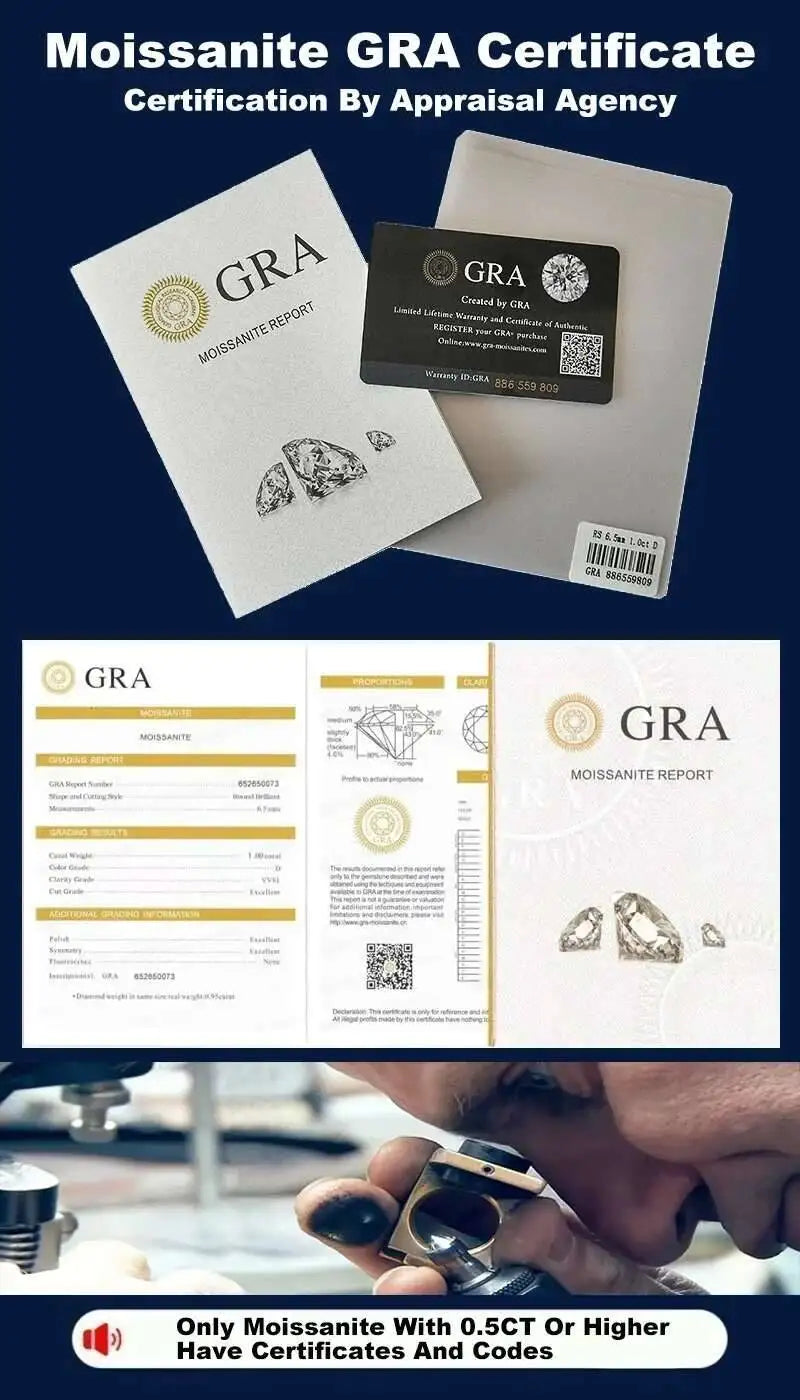 Women's Moissanite claw Diamond Wedding Band Finger Rings