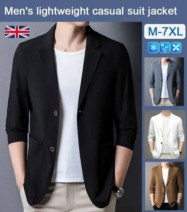 Men's Lightweight Summer Blazer- Slim Fit & Breathable