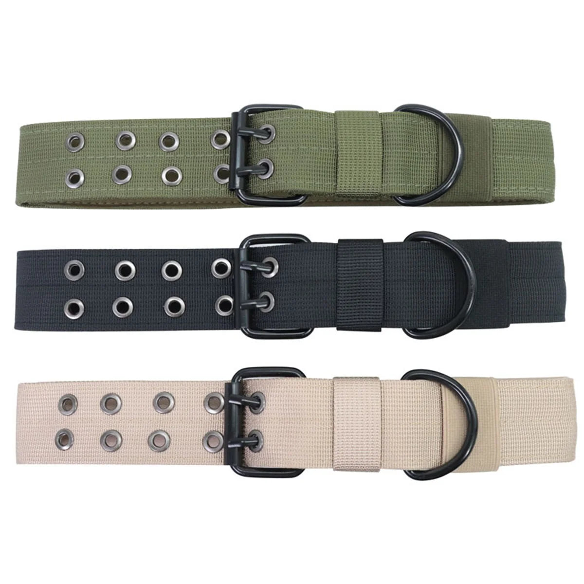 Tactical Dogs Collar Leash Set - Adjustable Military Pets Collars