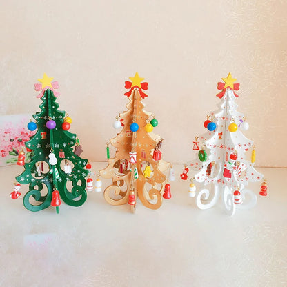 Handcrafted Wooden 3D Christmas Tree Ornament