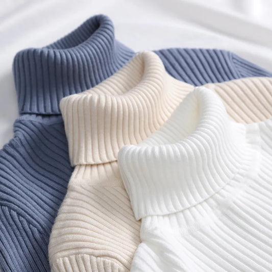 Fall Turtleneck Cashmere Women Sweater Soft Knit for Autumn/Winter Comfort