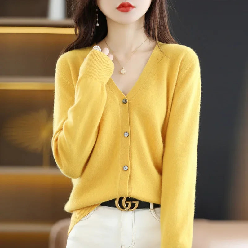 Stylish V-Neck Cardigan for Modern Women