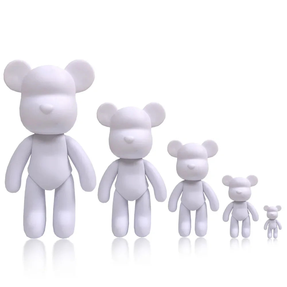 DIY Fluid Bear Bearbrick Sculpture Blank Toy