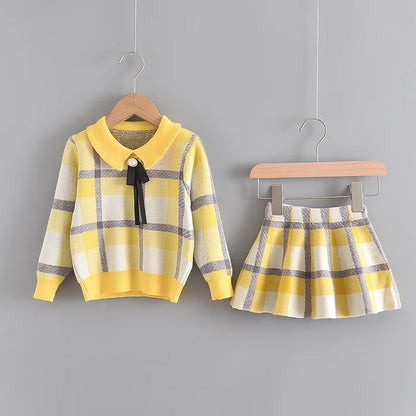 Bear Leader Winter Princess Plaid Set