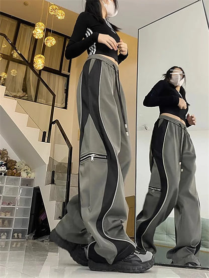 Pantalon à cordon de serrage chic Y2K pour femme