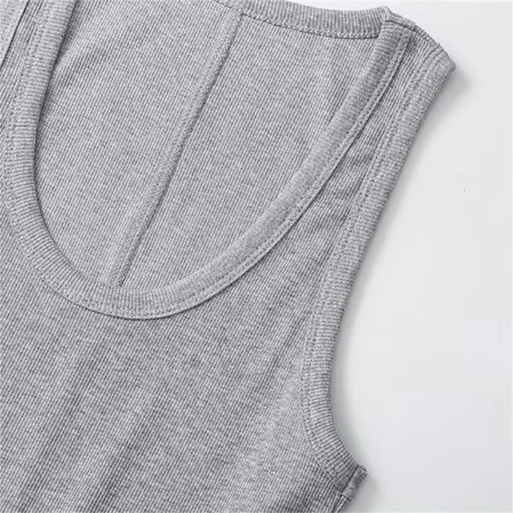 Débardeurs élégants de couleur unie pour hommes pour l'été