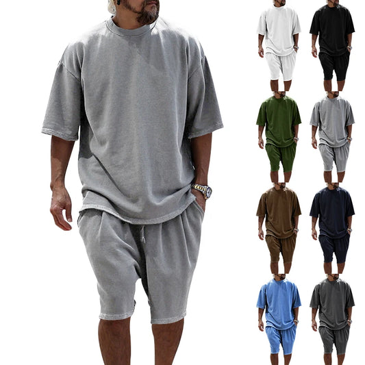 Summer Men's Japanese Style Casual Set