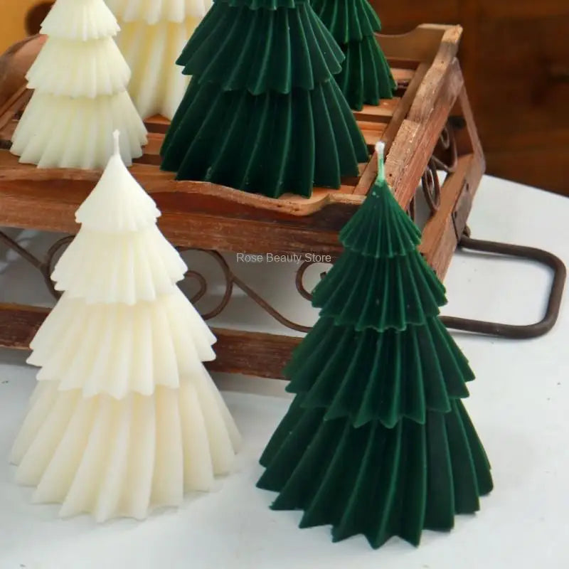 3D-Weihnachtsbaum-Silikonform zur Kerzenherstellung