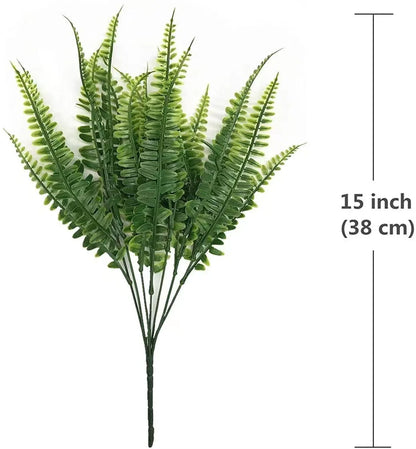 Artificial Persian Ferns Green Leaves Flower Decor