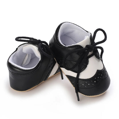 Chaussures bébé en cuir PU et semelle en caoutchouc