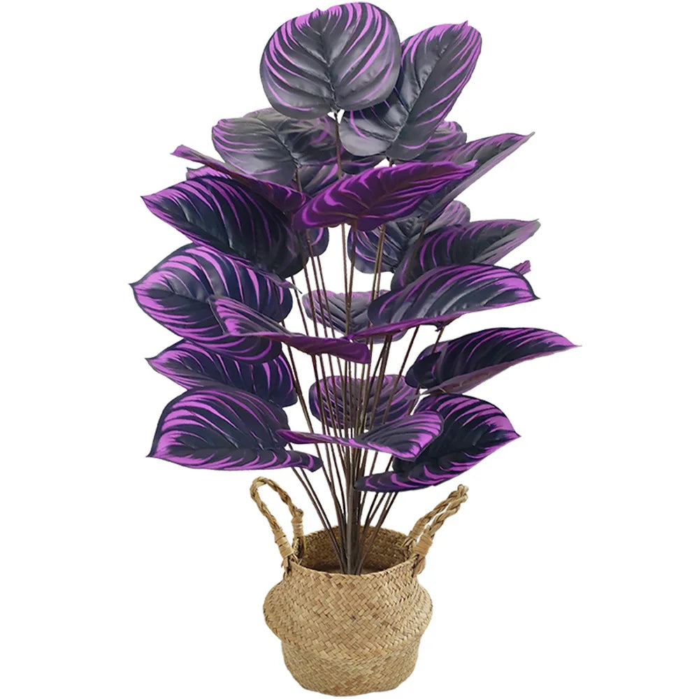 Purple Leaf Artificial Plant Home Decoration