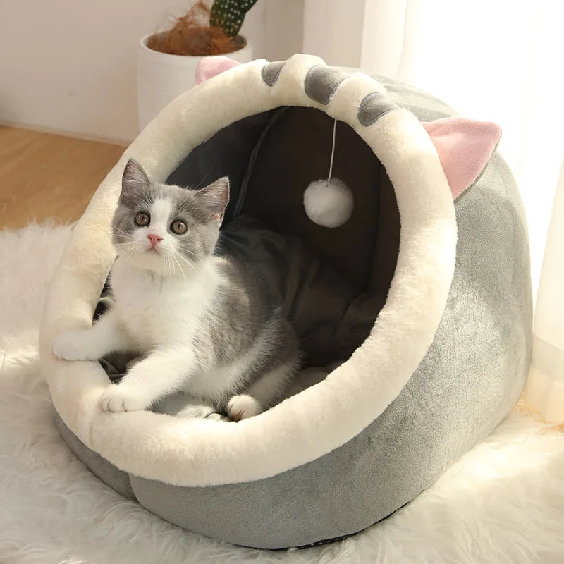 Lit-grotte pliable et lavable pour animaux de compagnie Deep Sleep