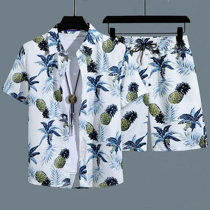 Chemise hawaïenne à manches courtes pour homme