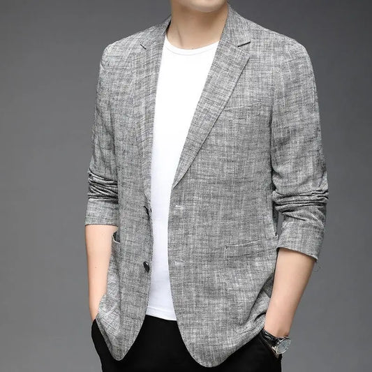 Korean Spring Thin Blazer- Minimalist Style for Men