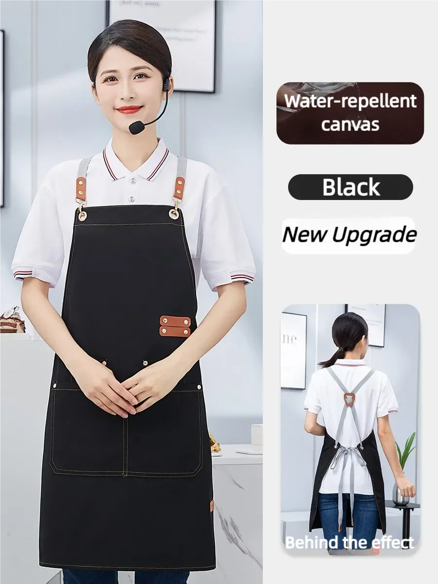 Unisex Embroidered Water Proof Canvas Apron