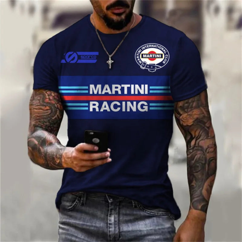 Retro Motorcycle Racing 3D Print Tee