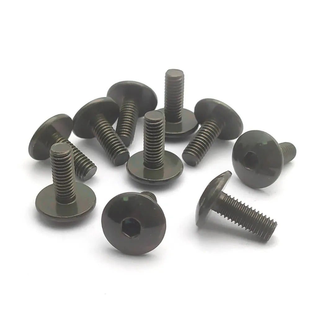 Dark Silver M6X16 Flat Head Hex Bolt Set