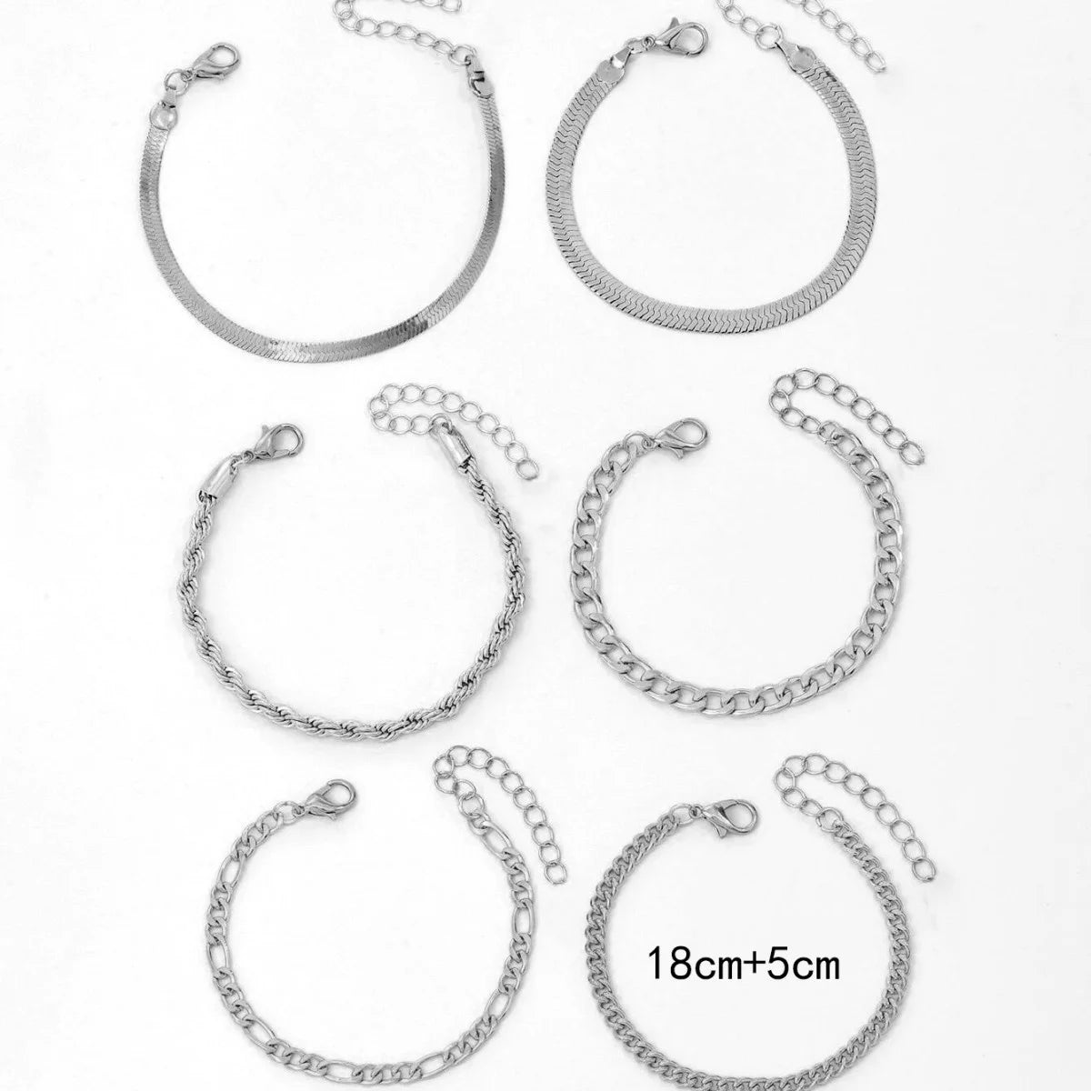 Metall-Twist-Kettenarmband-Set für Damen