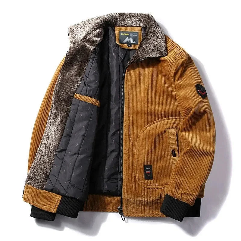 Men's Plus Size Winter Corduroy Jacket