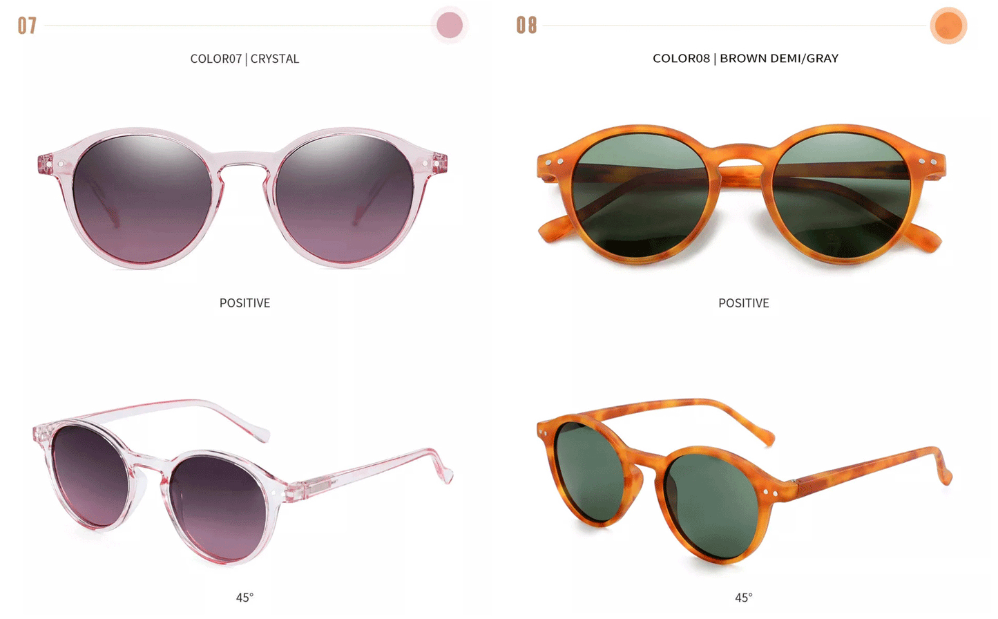 Unisex UV400 Retro Runde Sonnenbrille