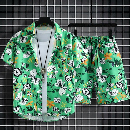 Chemise hawaïenne à manches courtes pour homme