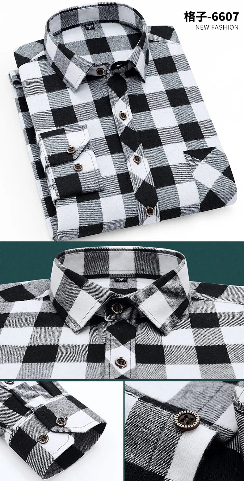 Langarm-Slim-Hemd aus Baumwolle für Herren