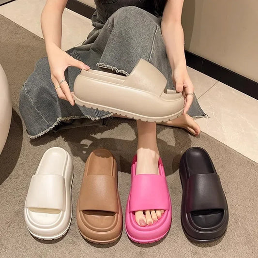 Chaussons d'été antidérapants à plateforme en EVA pour femmes