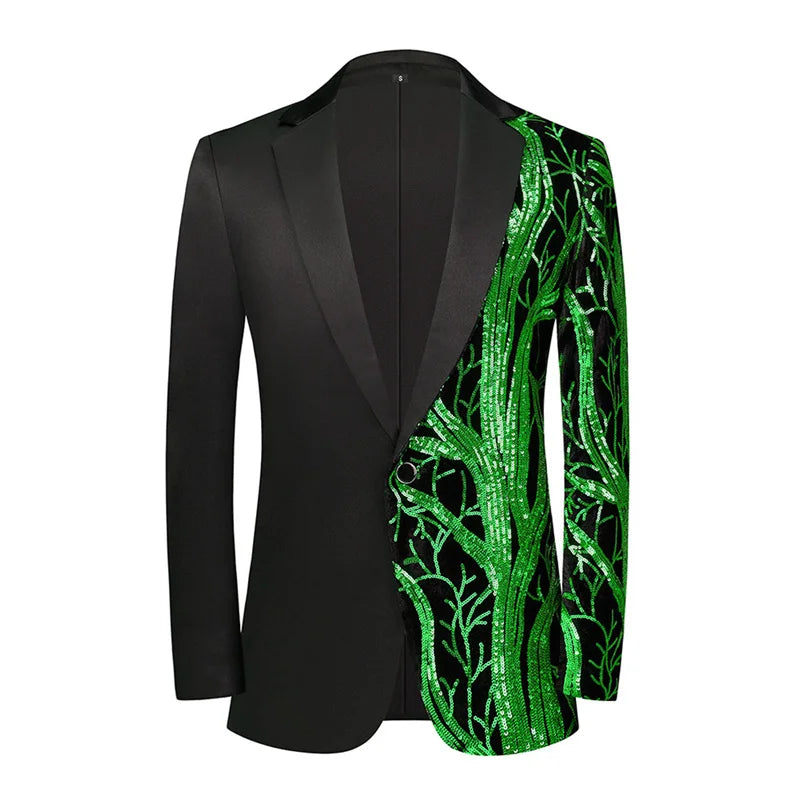 Luxurious Sequin Suit Jacket for Men