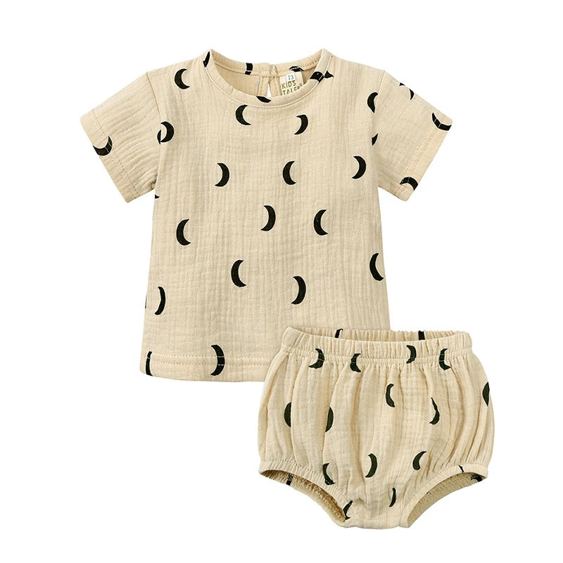 Ensemble t-shirt + short imprimé Leisure pour enfants