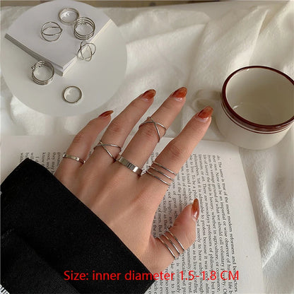 The Tide Cool Ring Set Damenring - Cold Wind Hip Hop Zeigefingerring 