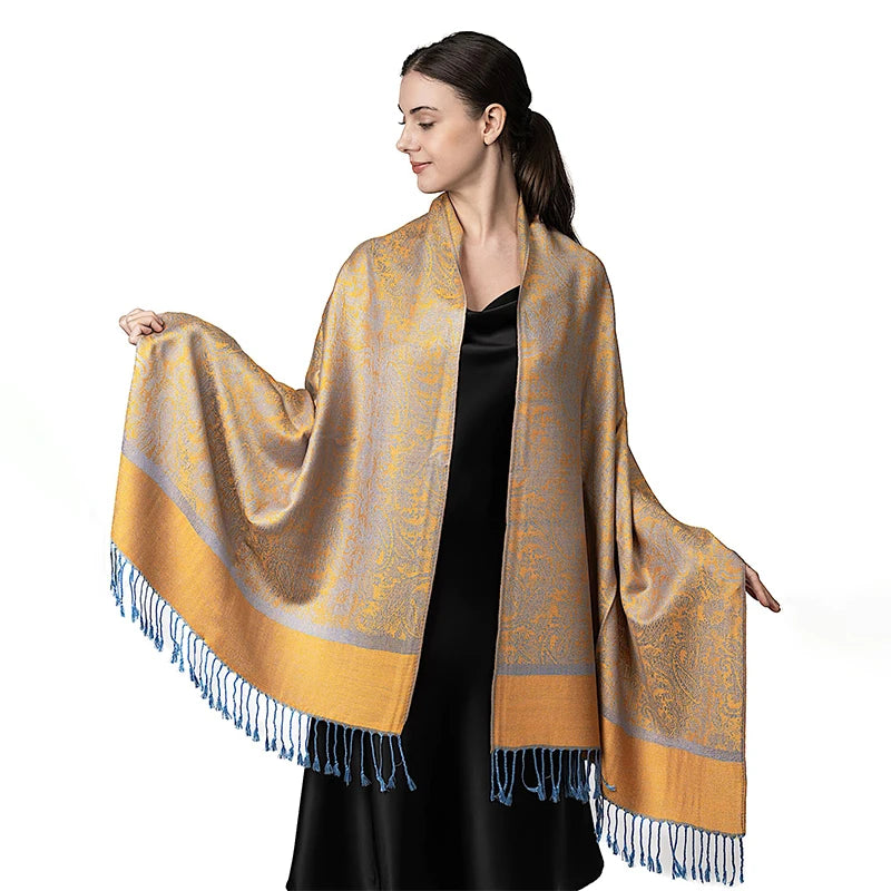Poncho de voyage de luxe en cachemire – Enveloppements d'hiver chauds