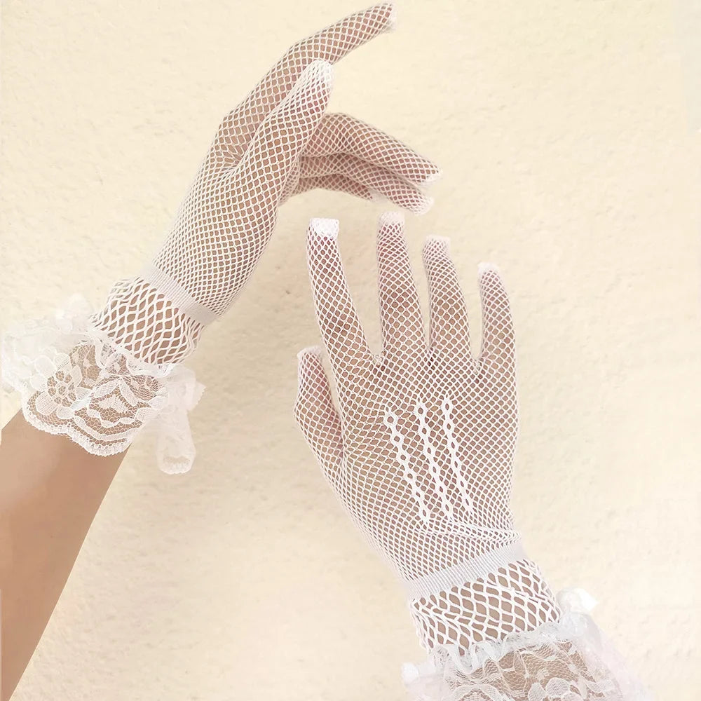 Women’s UV-Proof Driving Gloves – Thin Fishnet Mesh