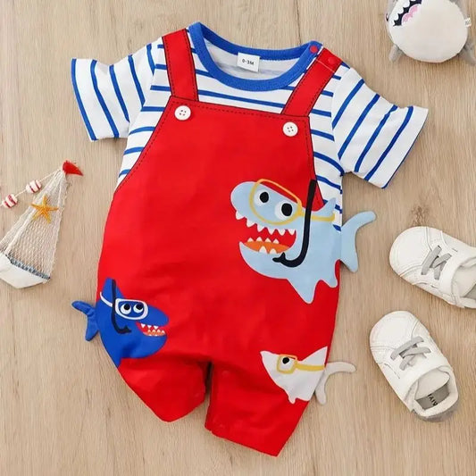 Kids Short Sleeved Jumpsuit - Baby Boy & Girl Jumpsuit