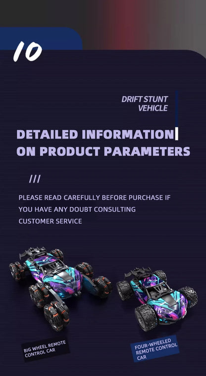 Spray Twisting Stunt RC Car - Six-Wheel Toy