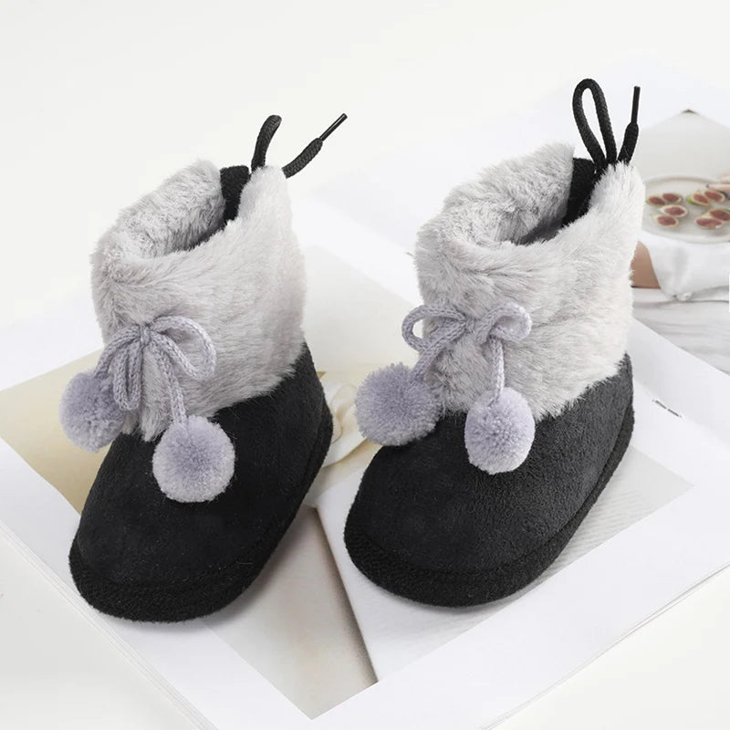 Baywell Furry Winter Snow Boots for Babies