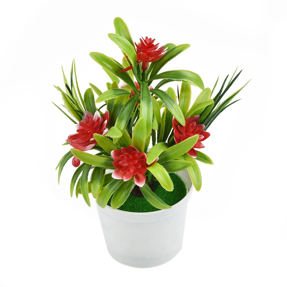 Artificial Lily with Pinecone for Home and Wedding Decor