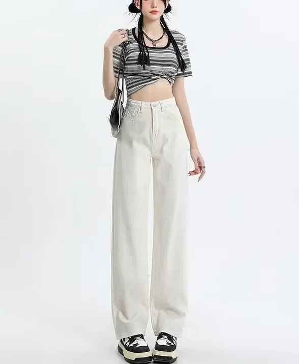 Casual Loose Straight Denim Jeans for Women