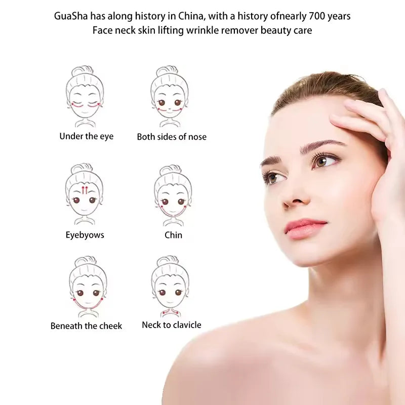 Outils de massage du visage Gua Sha naturels