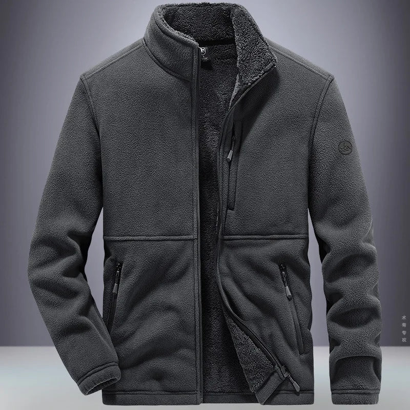 Fleece-Winterjacke mit Kapuze für Herren