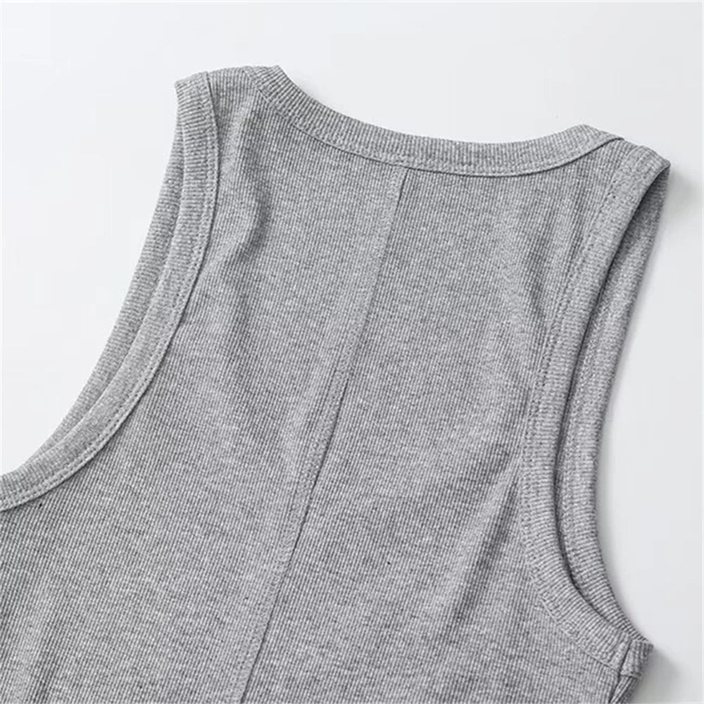 Débardeurs élégants de couleur unie pour hommes pour l'été