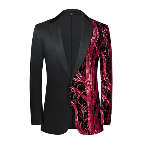 Luxurious Sequin Suit Jacket for Men