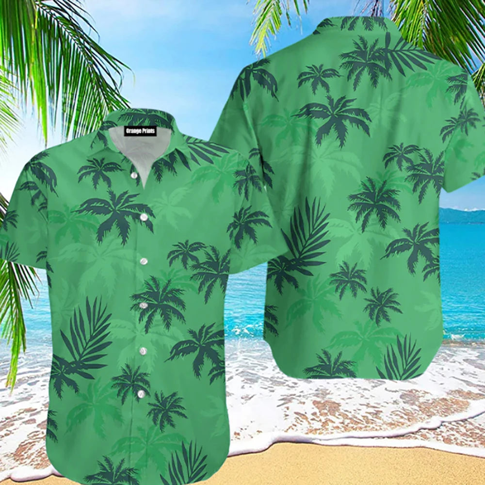 Tier Kran Männer Hawaiian Shirt 3d Pflanze Shirt für Männer